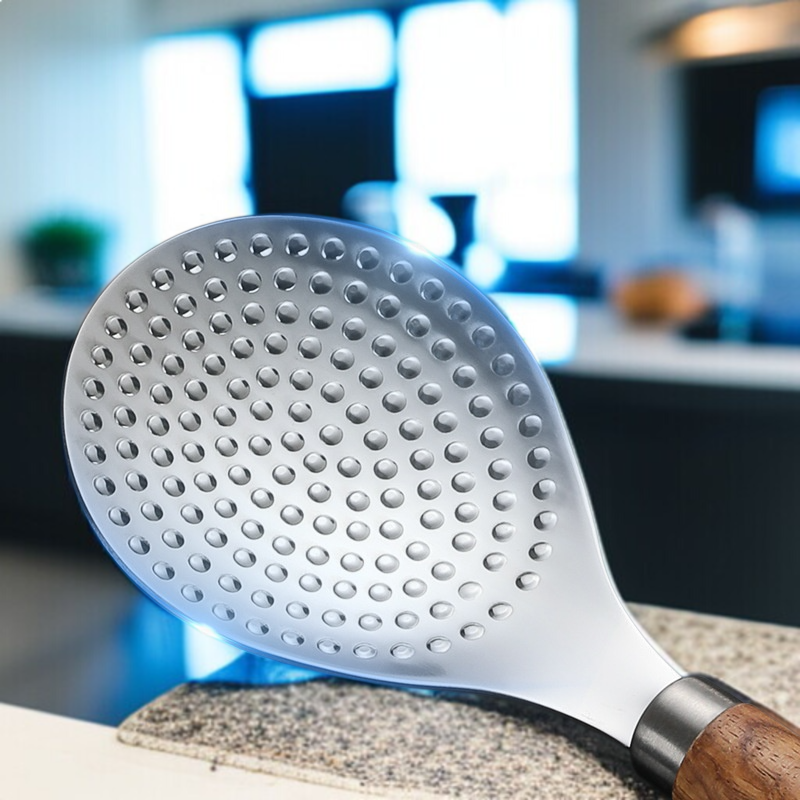 가정용 스텐 밥주걱 스탠드형 논스틱 나무 손잡이 밥주걱 밥솥 전용주걱