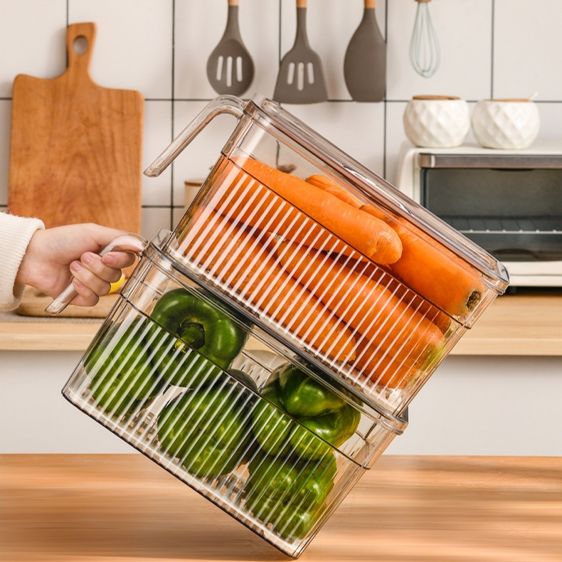 食品級冰箱收納盒 冷凍食物專用儲物盒 廚房日式保鮮盒 蔬菜保鮮收納盒