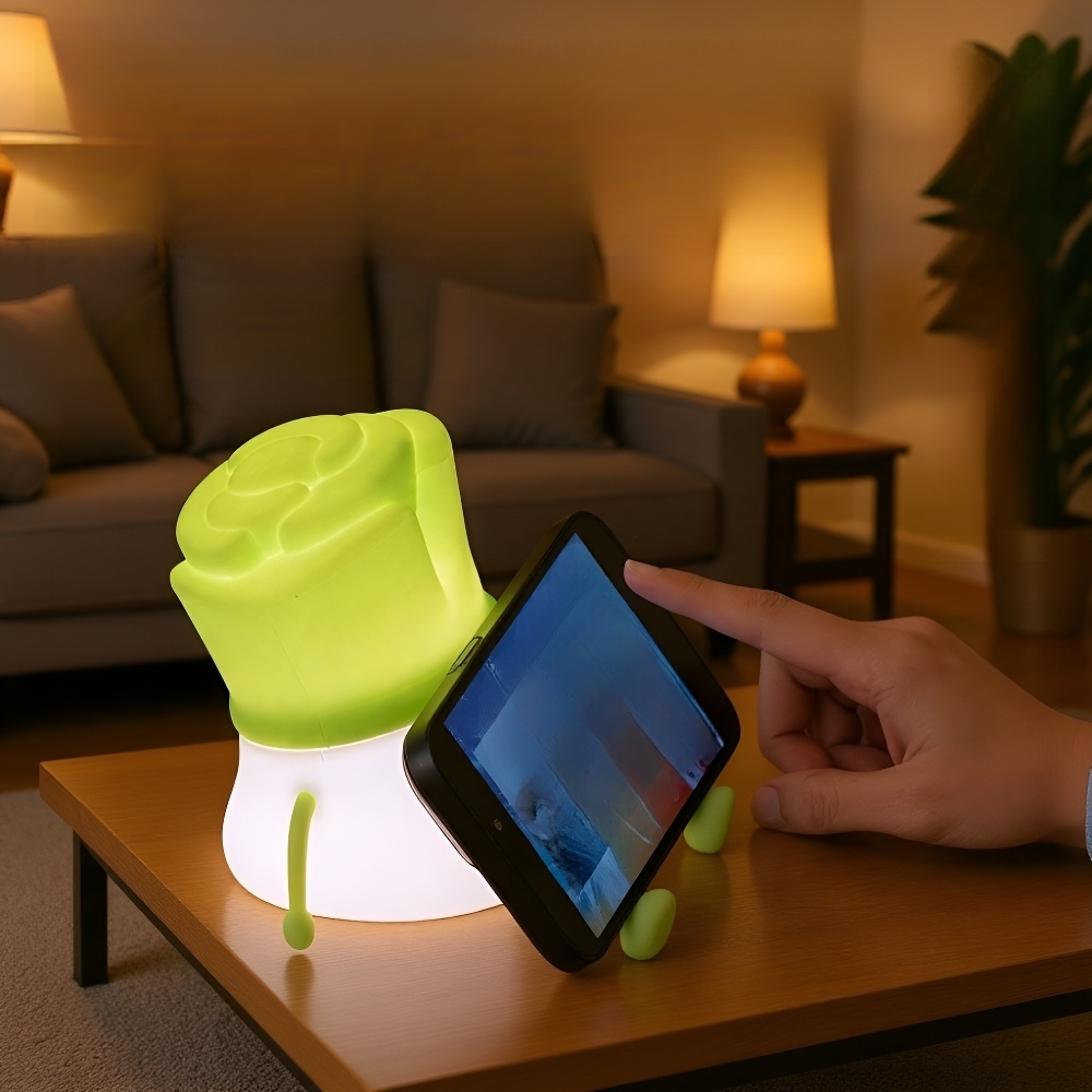 파 모양 실리콘 패팅 나이트 라이트