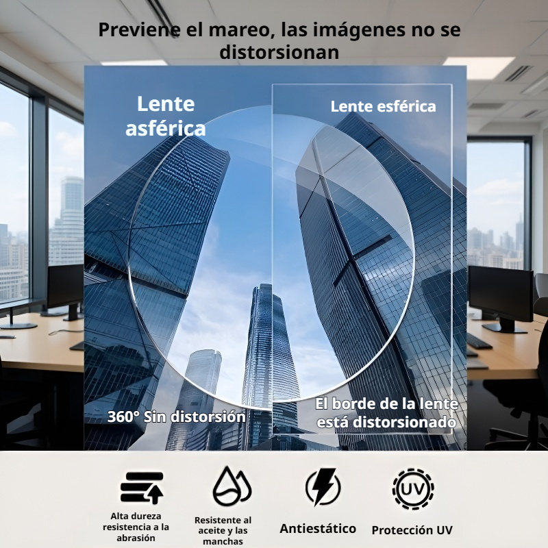 Gafas de lectura sin montura con filtro de luz azul y marco de titanio