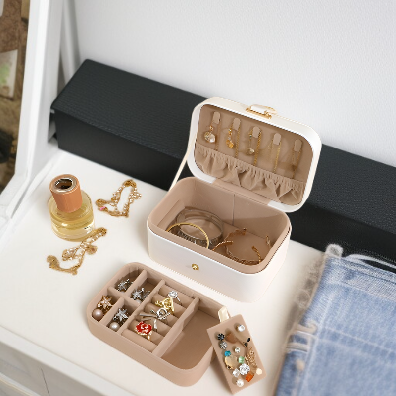 Stilvolle Schmuckschatulle mit Button Flip Verschluss