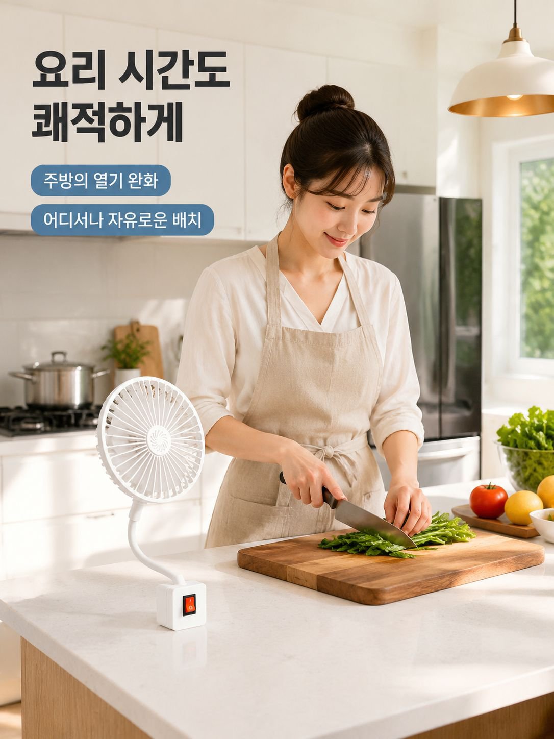 디퓨저 선풍기 무음풍 파워풀 트리플 콤비 주방 침실 선풍기
