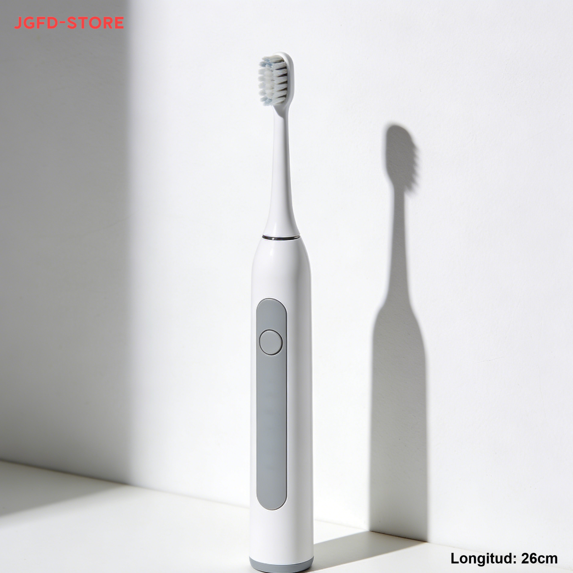 Cepillo de dientes eléctrico moderno sobre fondo blanco