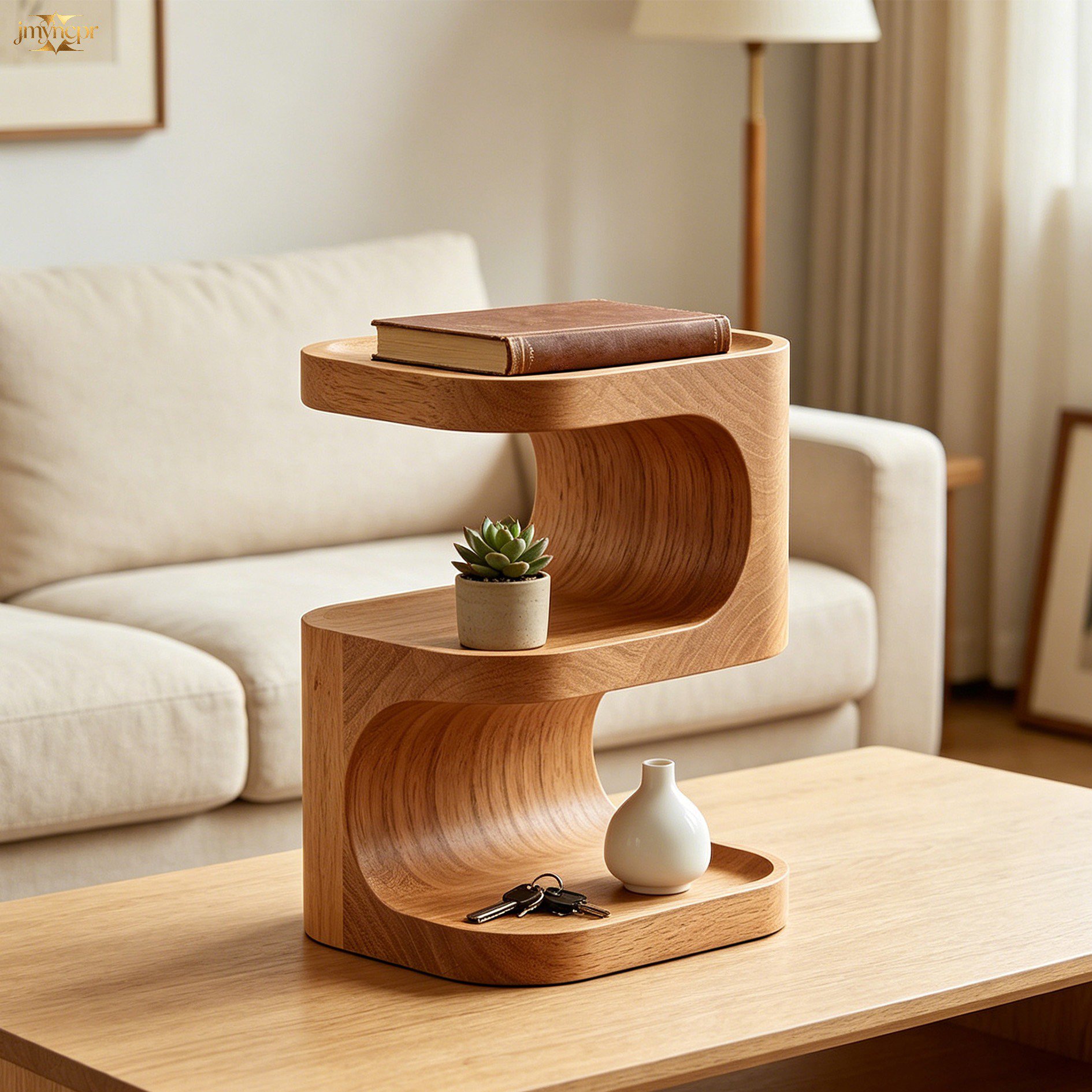 Solid wood storage racks (3 pieces)
