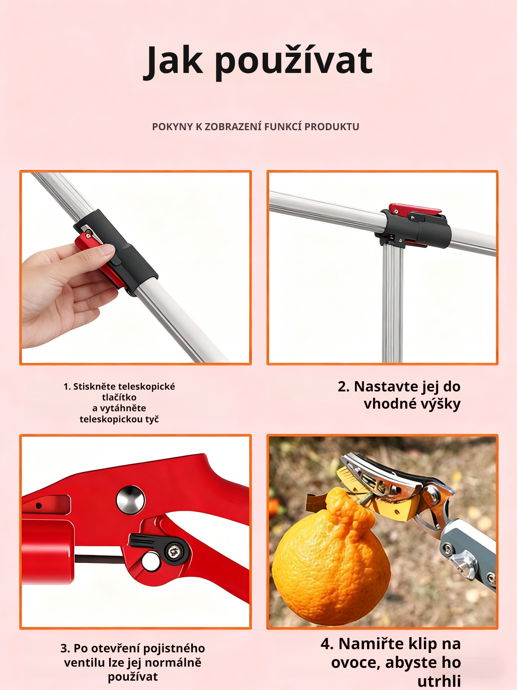 Teleskopické vysokozdvižné nůžky na větve