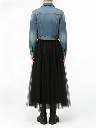 Bodenlanger, figurformender Tüllrock