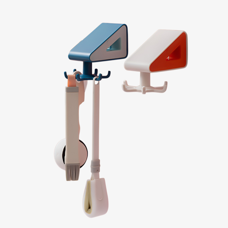 Easy to install rotating hook for home organization