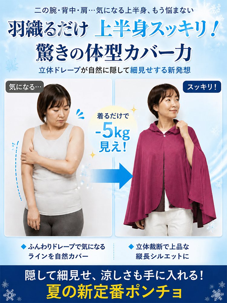 冷感ポンチョ