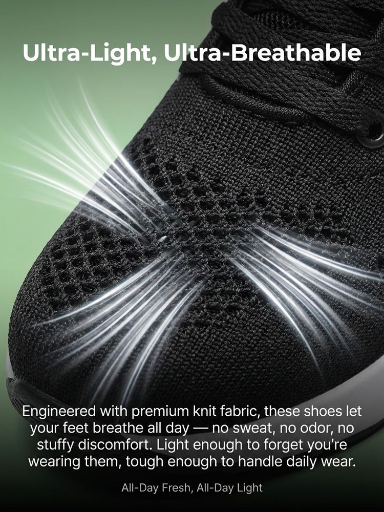 Air breathable flyknit shoes