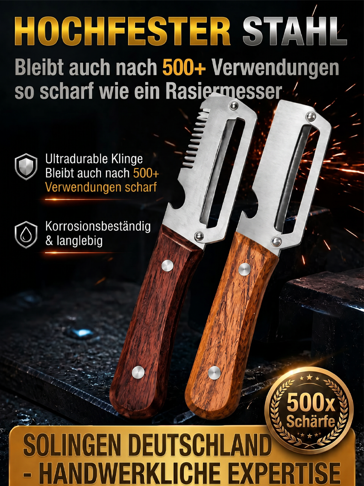 Neuer multifunktionaler Sparschäler mit Holzgriff Capybara