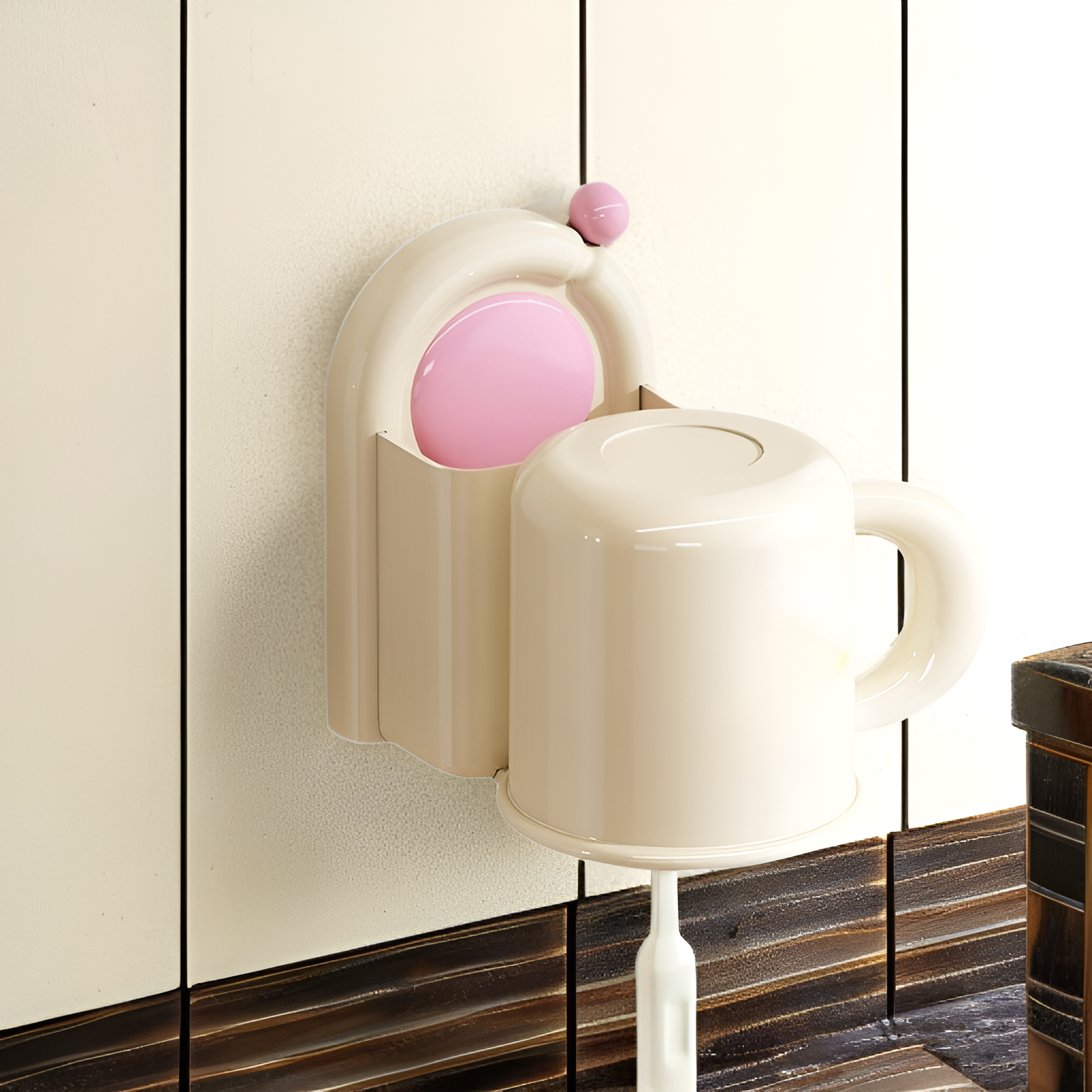 حامل فرشاة الأسنان مع شفط قوي وثبات عالي