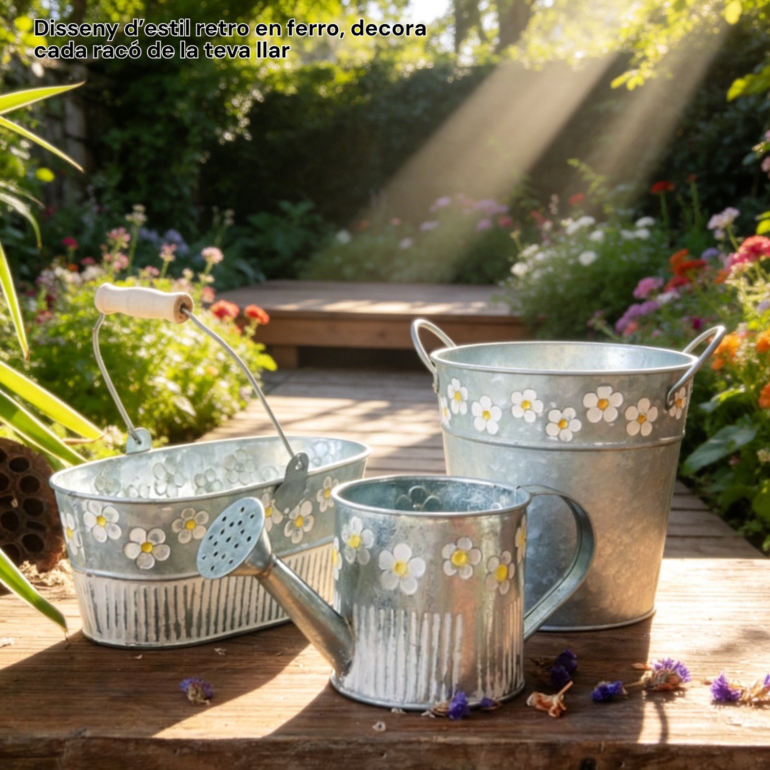 Test de jardí vintage de metall