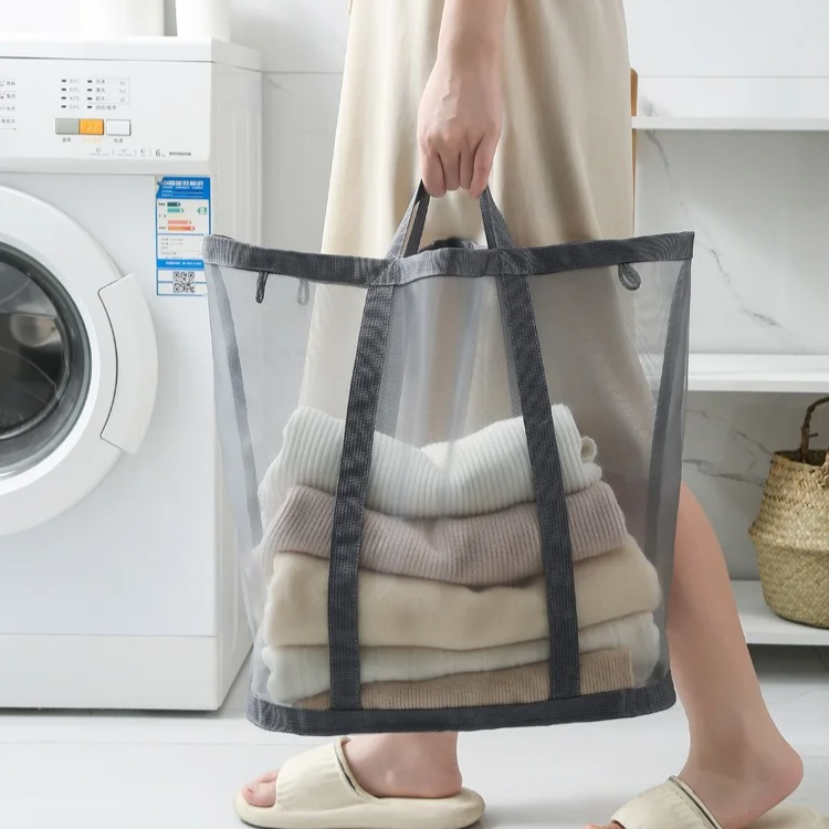 벽걸이형 접이식 빨래 바구니