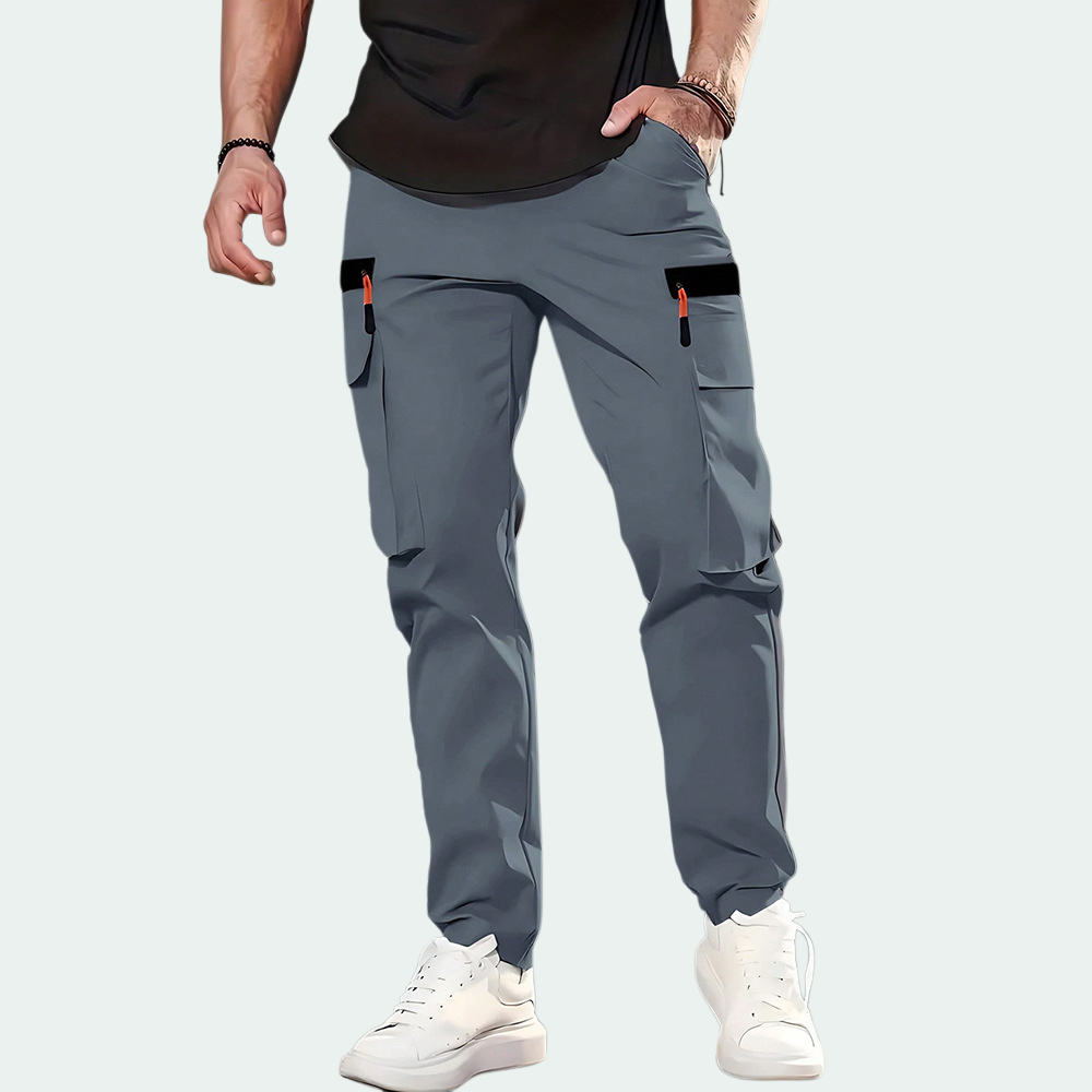 彈性腰帶直筒休閒褲 耐穿易搭 工作休閒兩用