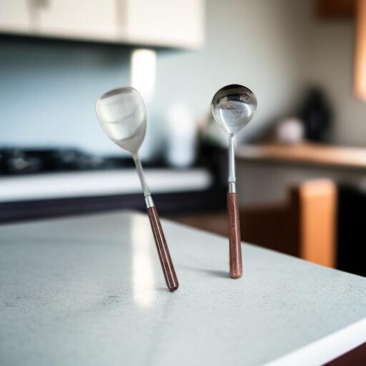 호두나무 긴 손잡이 국자 국자 주방 조리 다용도 국자 샤브샤브 국자