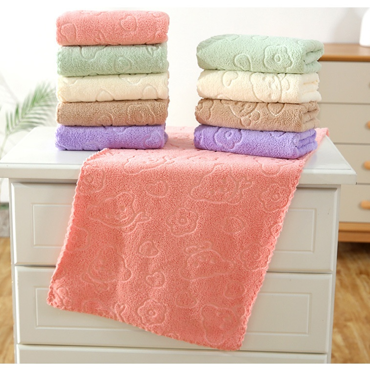 Bear Print Microfiber Towel
