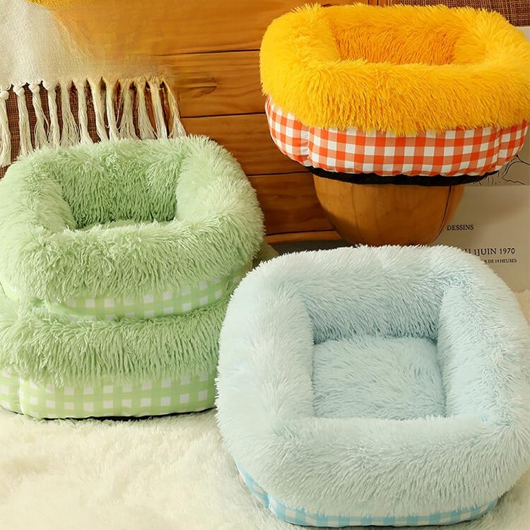 Extra tiefes Plüsch-Haustierbett