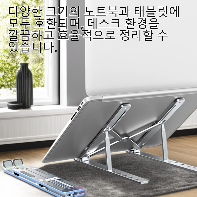 사무실용 높이 조절 알루미늄 노트북 받침대