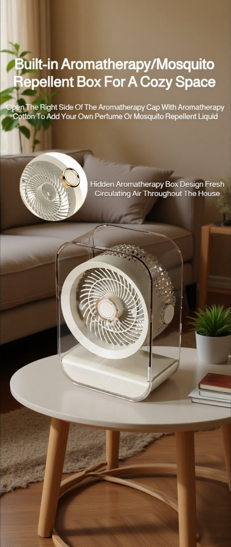Lightweight circulation fan for workspace