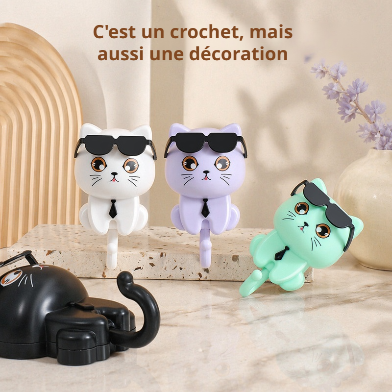 Crochet mural cartoon puissant sans perçage pour entrée