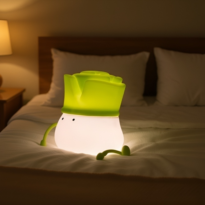 파 모양 실리콘 패팅 나이트 라이트