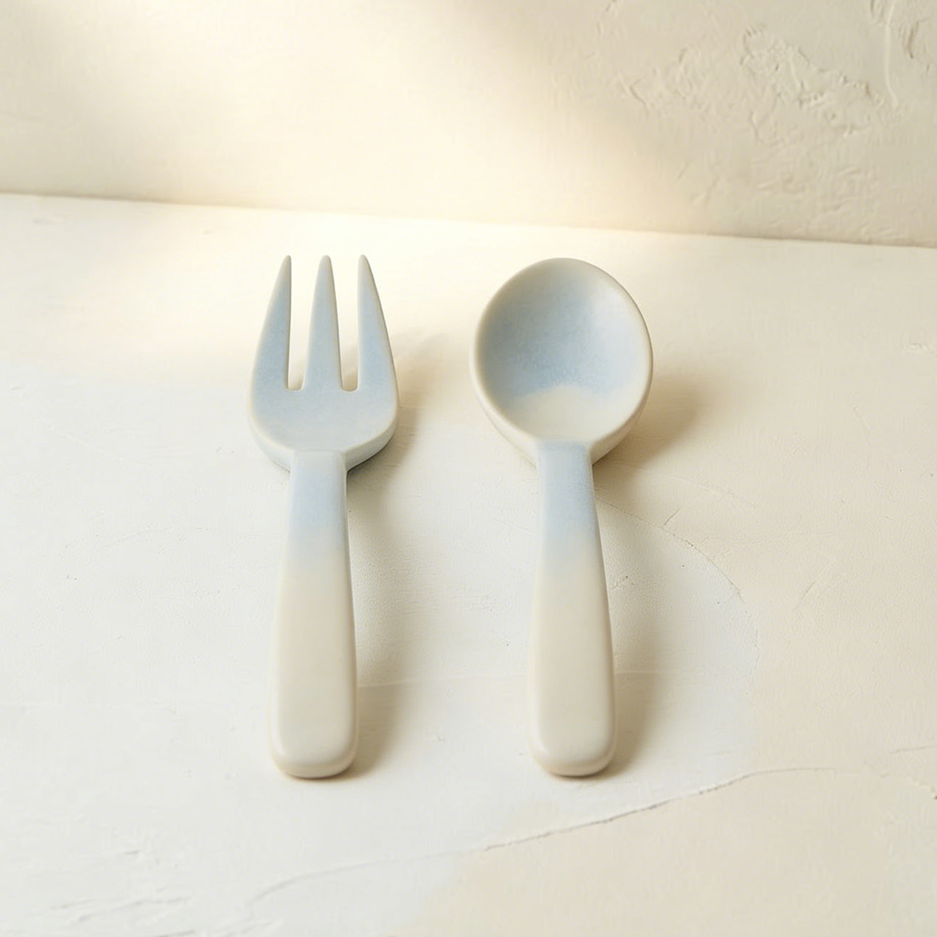 Juego de cucharas y tenedores de cerámica (4 piezas)