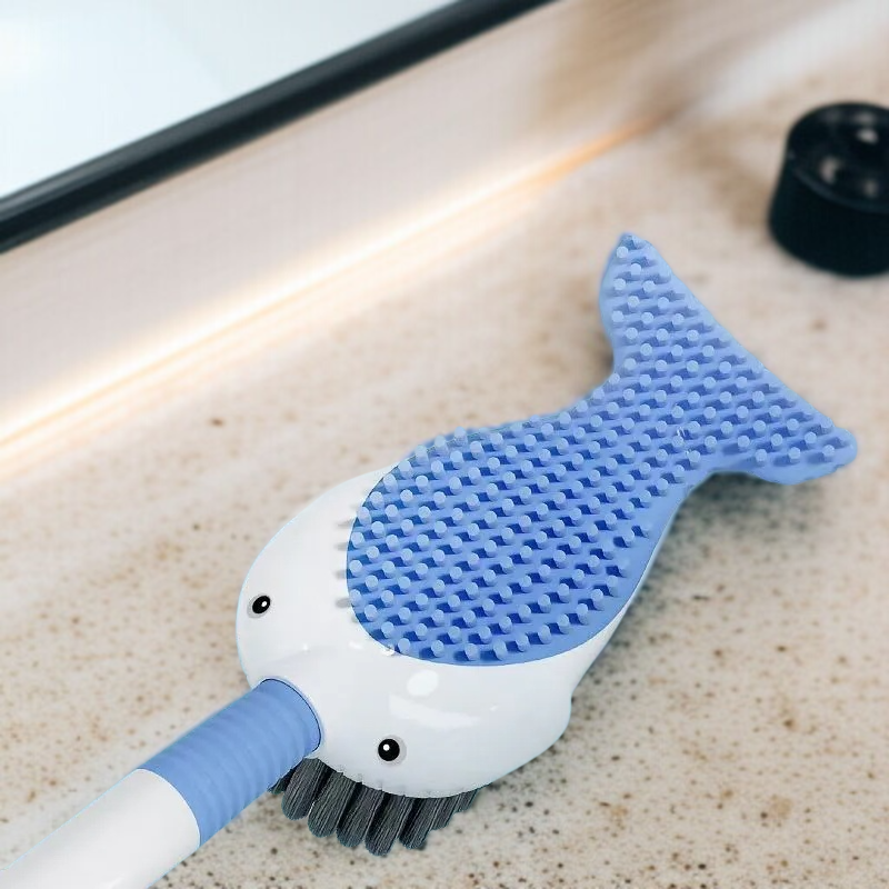 손쉬운 얼룩 제거 변기 브러쉬 흡착판 청소 세트 스프레이 실리콘 변기 브러쉬 받침대