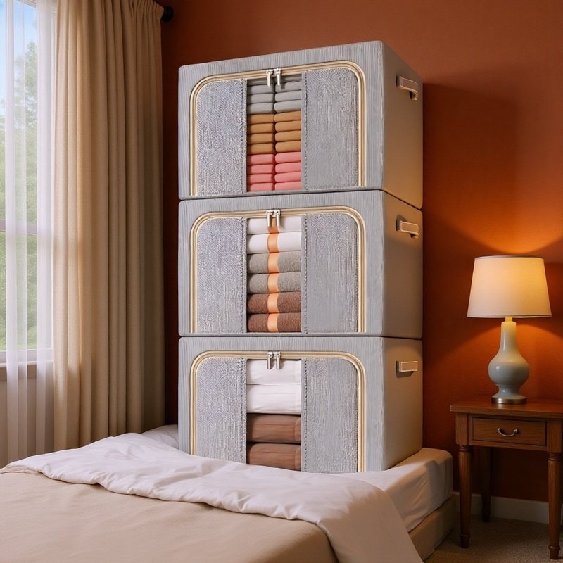 Caja de almacenamiento para ropa doméstica resistente y espaciosa