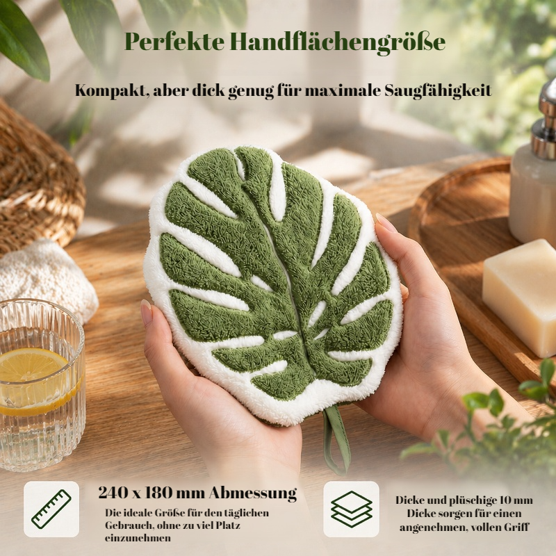 Monstera-Blatt-Design Handtuch, saugfähig für Küche und Badezimmer