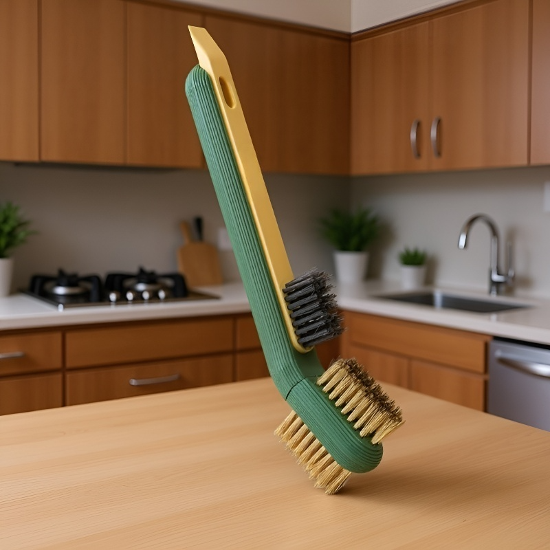 Konyhai főzőlap tisztító kefe spatulával, zsíroldó háztartási tisztítókefe