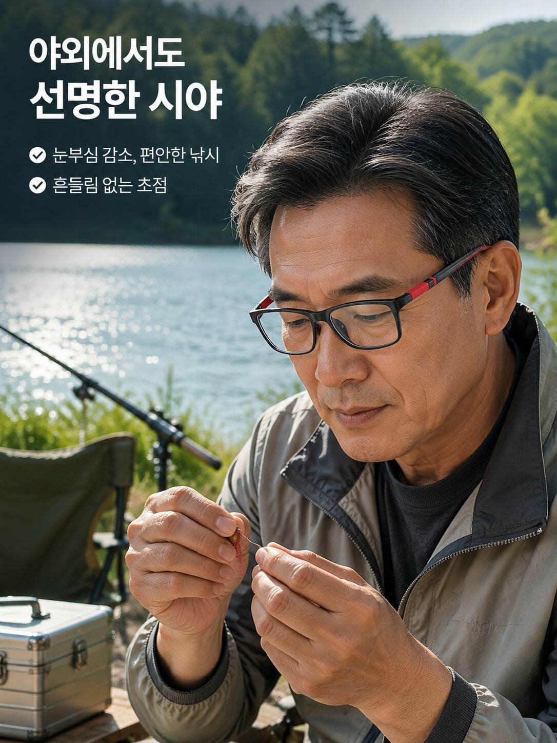 초경량 고화질 스포츠 돋보기 안경 정면 이미지