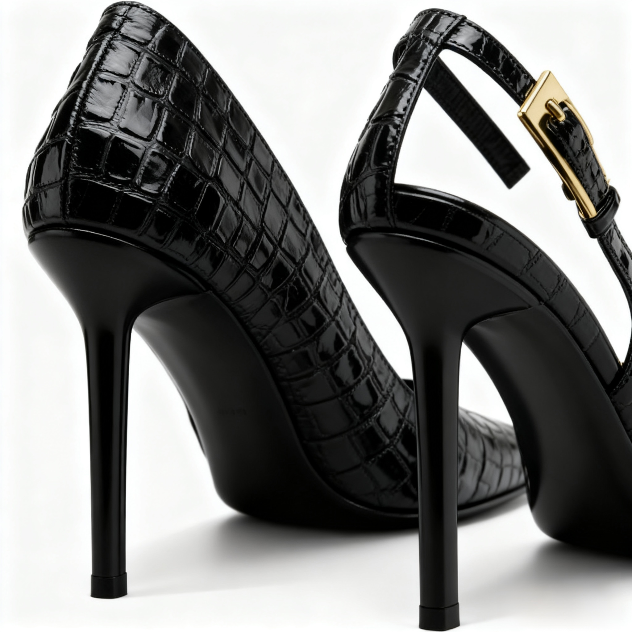 ヨーロッパとアメリカのスタイルのスクエアトゥスティレットサンダル、パテントレザー