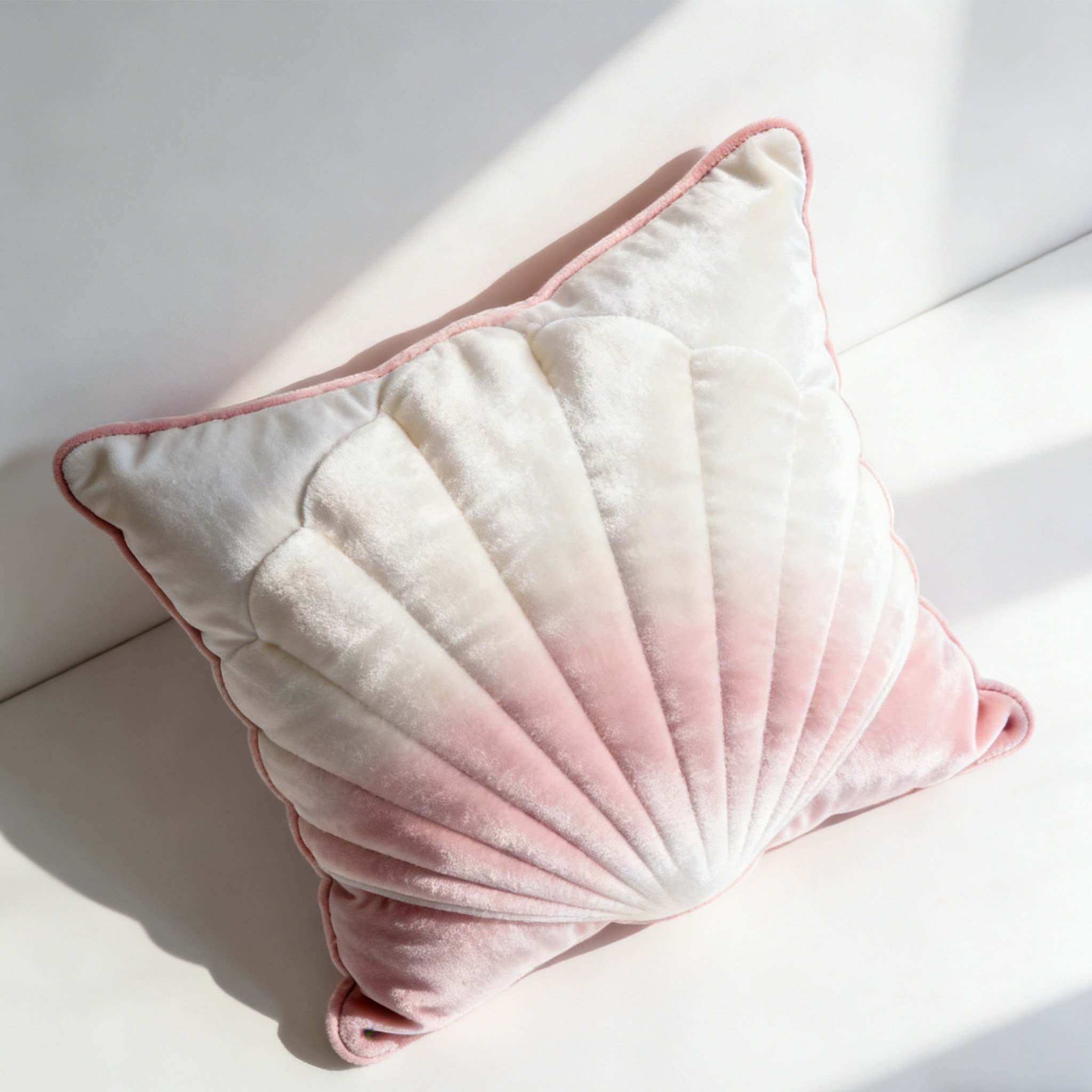 Χαριτωμένο βελούδινο μαξιλάρι αγκαλιάς σε σχήμα κοχυλιού