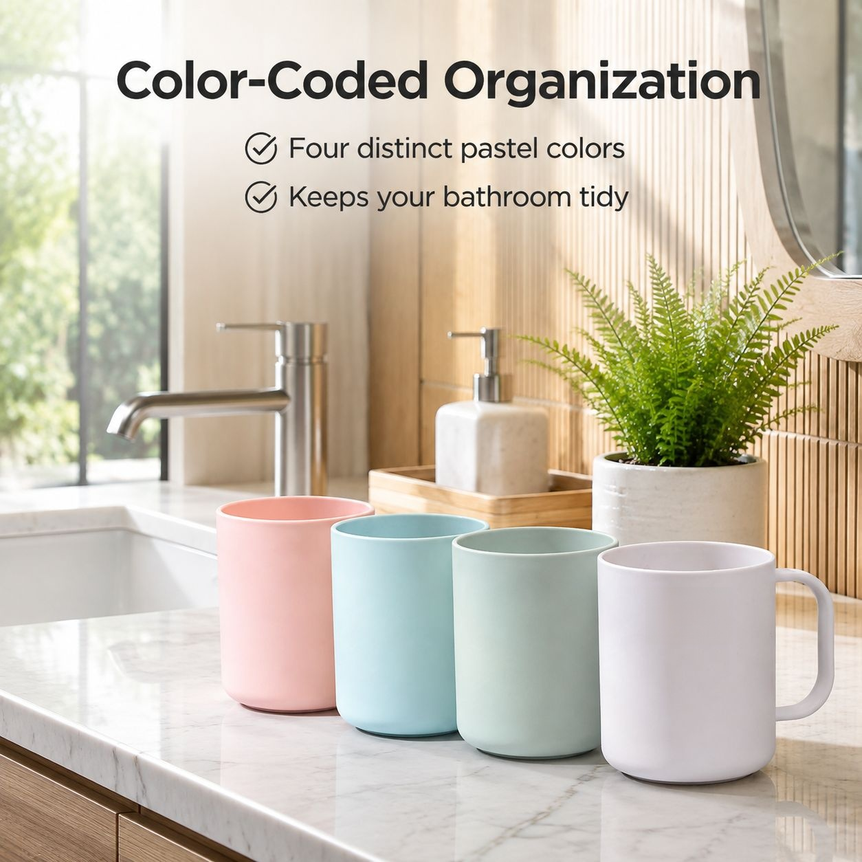 Solid-Color Cute Cartoon Tumbler for Home Use