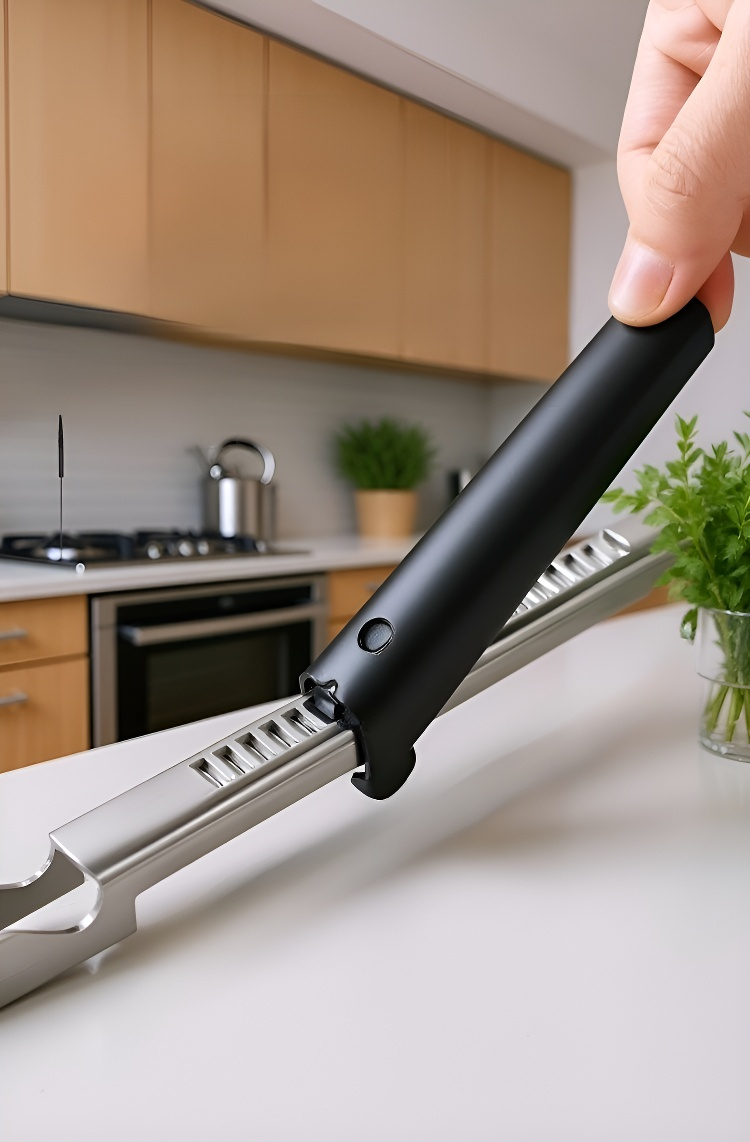 Abrelatas ergonómico y resistente en uso