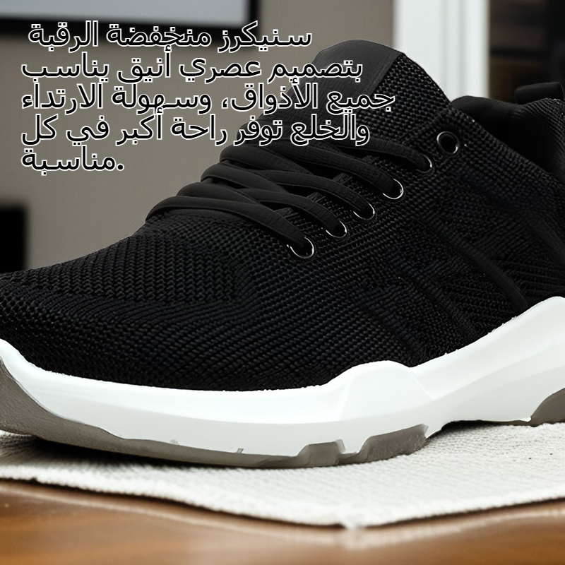 حذاء رياضي رجالي متوسط العمر بتهوية جيدة ومنخفض الرقبة