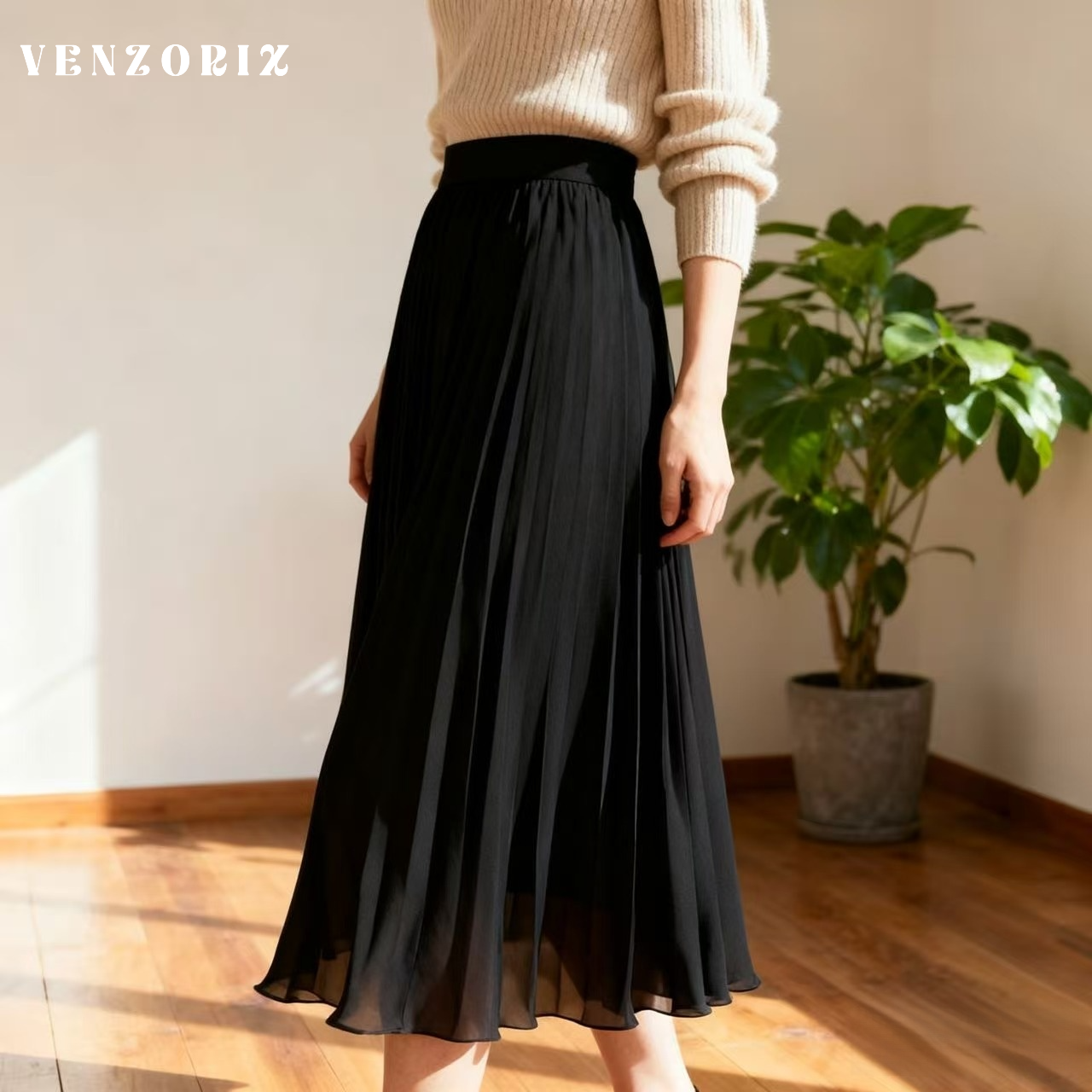 새로운 젠틀 스타일 스커트 여성 롱 스커트