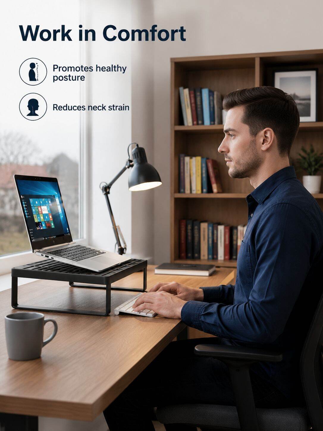 Desktop Laptop Stand Height Adjustable Cooling Base