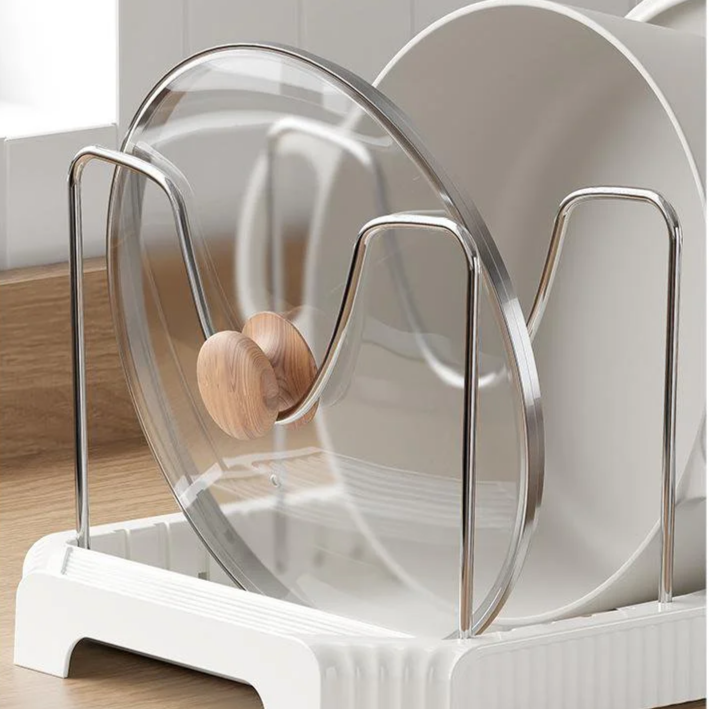 可调式伸缩碗碟锅架厨房台面收纳橱柜厨具置物架