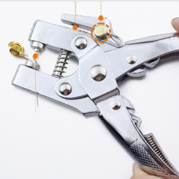 Alicates de ojo de buey con punzonado y chasquido integrados