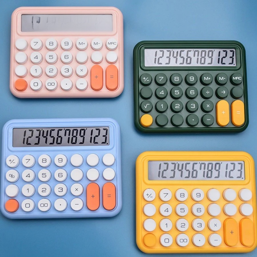 다채로운 색상의 대형 버튼 계산기