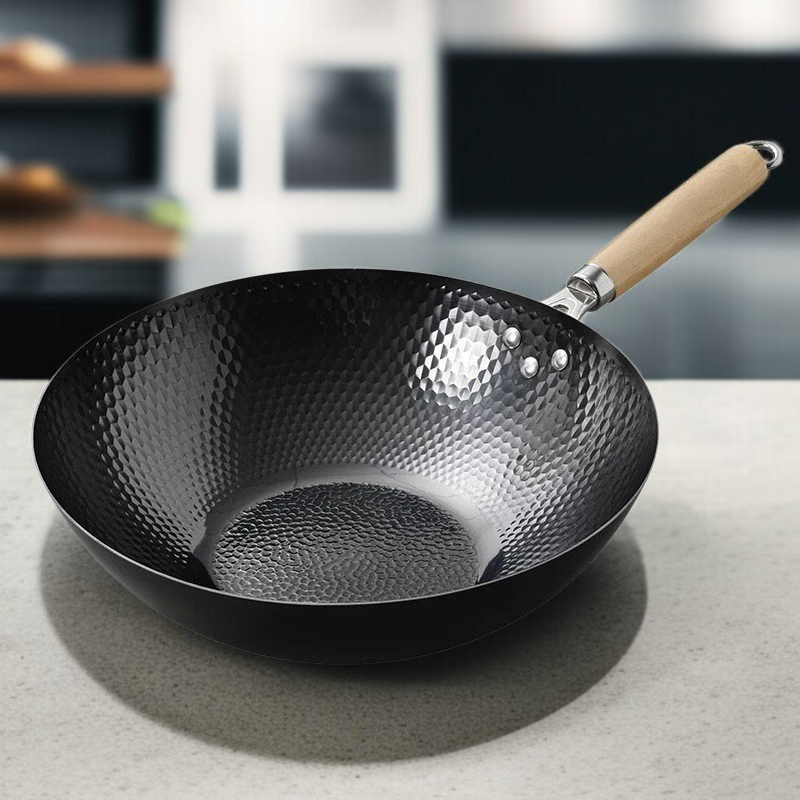 가정용 숙철 무코팅 볶음냄비 전통 가마냄비 무접착 후라이팬 후라이팬 무코팅 가마냄비 레인지