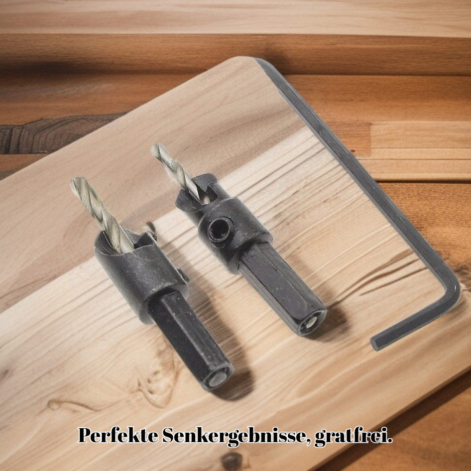 HSS Senkbohrer-Set mit Schnellwechsel und Schraubenumwandlung (20 Stück)
