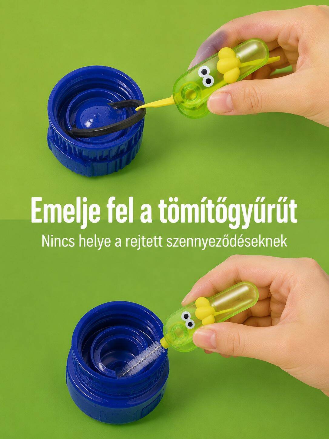 Többfunkciós pohárfedél kefe tisztításhoz