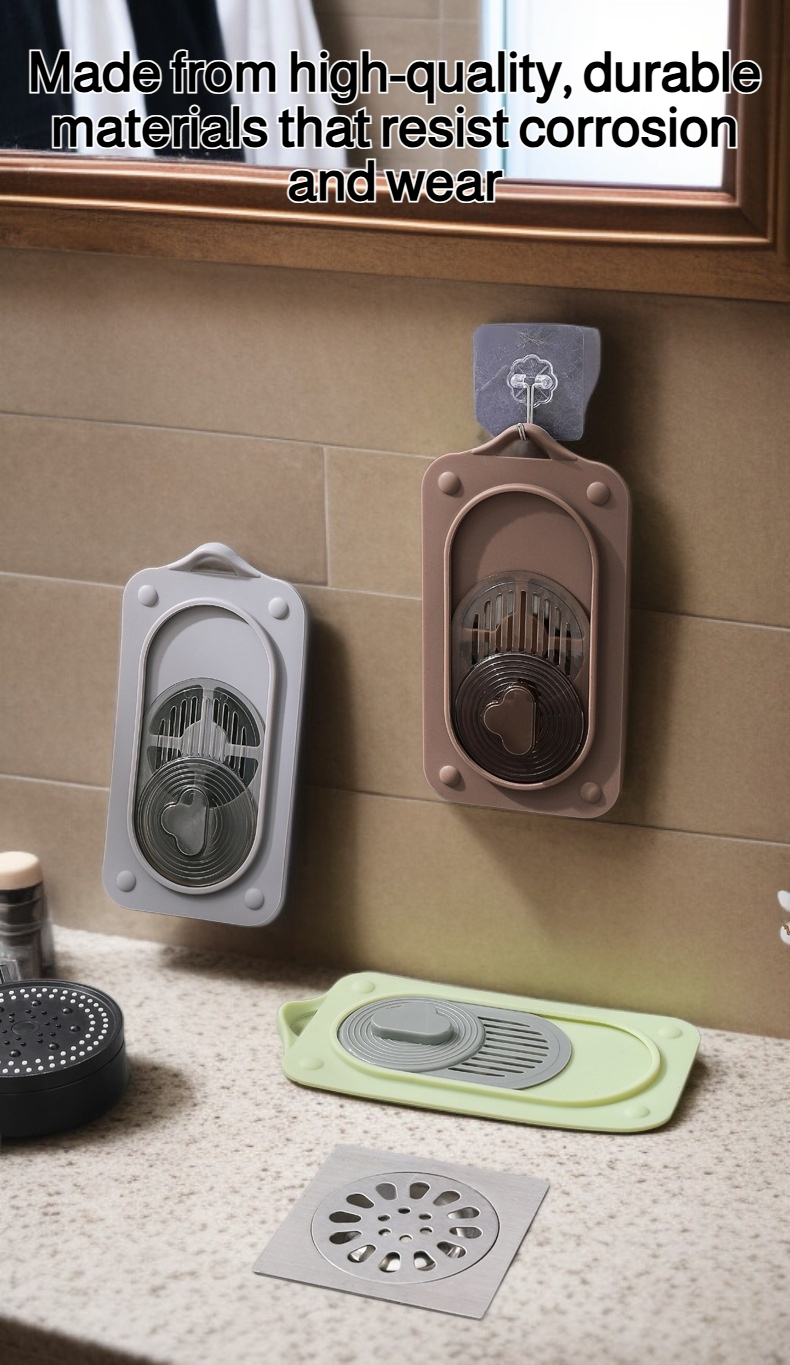 Odor-proof sliding drain cover close-up view