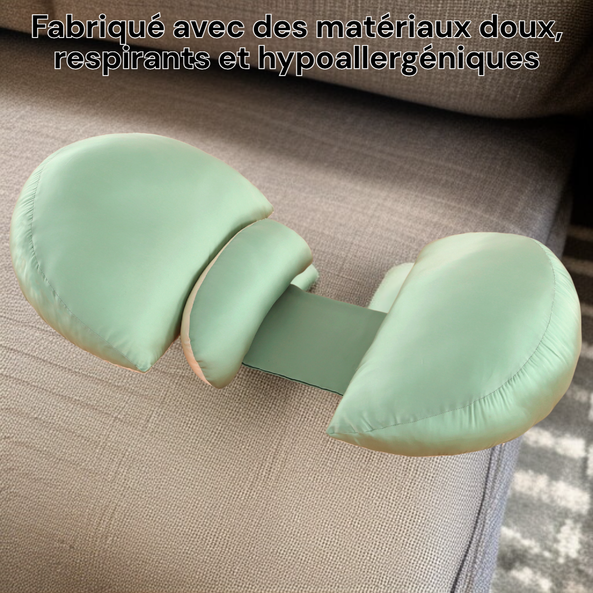 Oreiller latéral ergonomique en forme de U pour femmes enceintes
