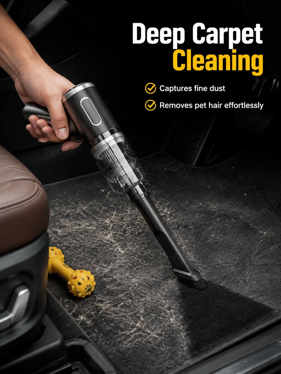 Powerful suction vacuum cleaner for car and home cleaning