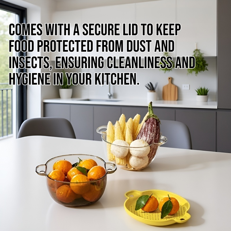 Transparent drain basket with lid