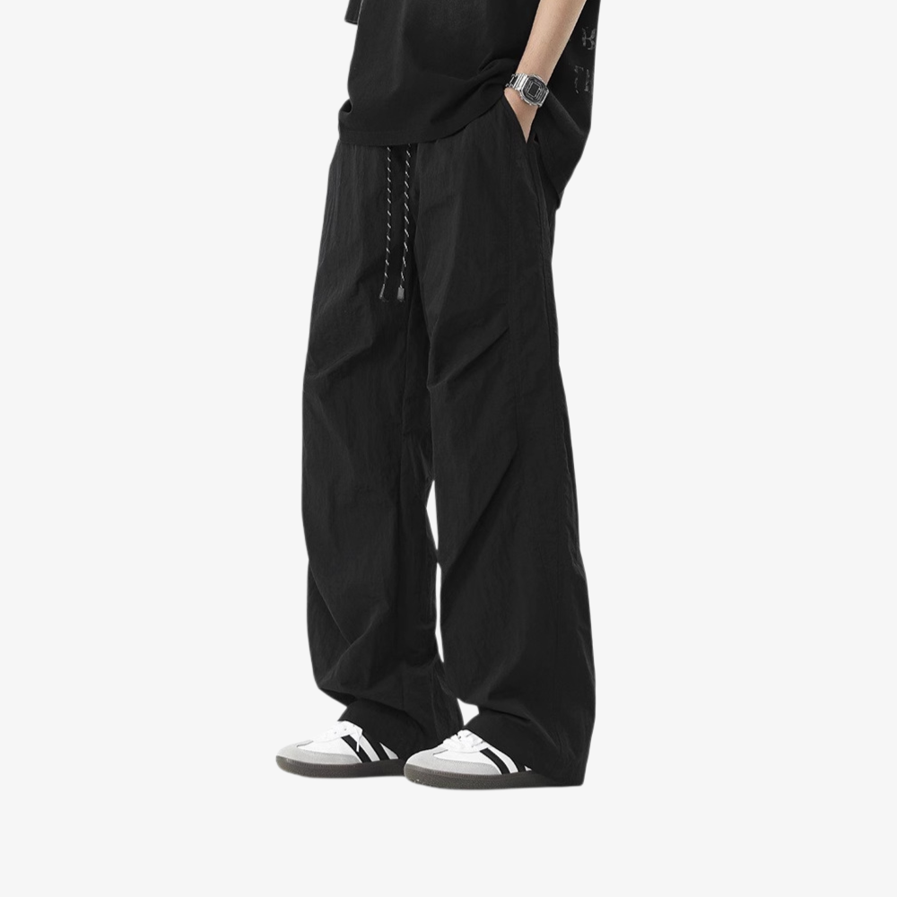 남자 아메리칸 카고 팬츠 긴바지 와이드 일자 우산 팬츠 캐주얼 와이드 팬츠 카고 팬츠