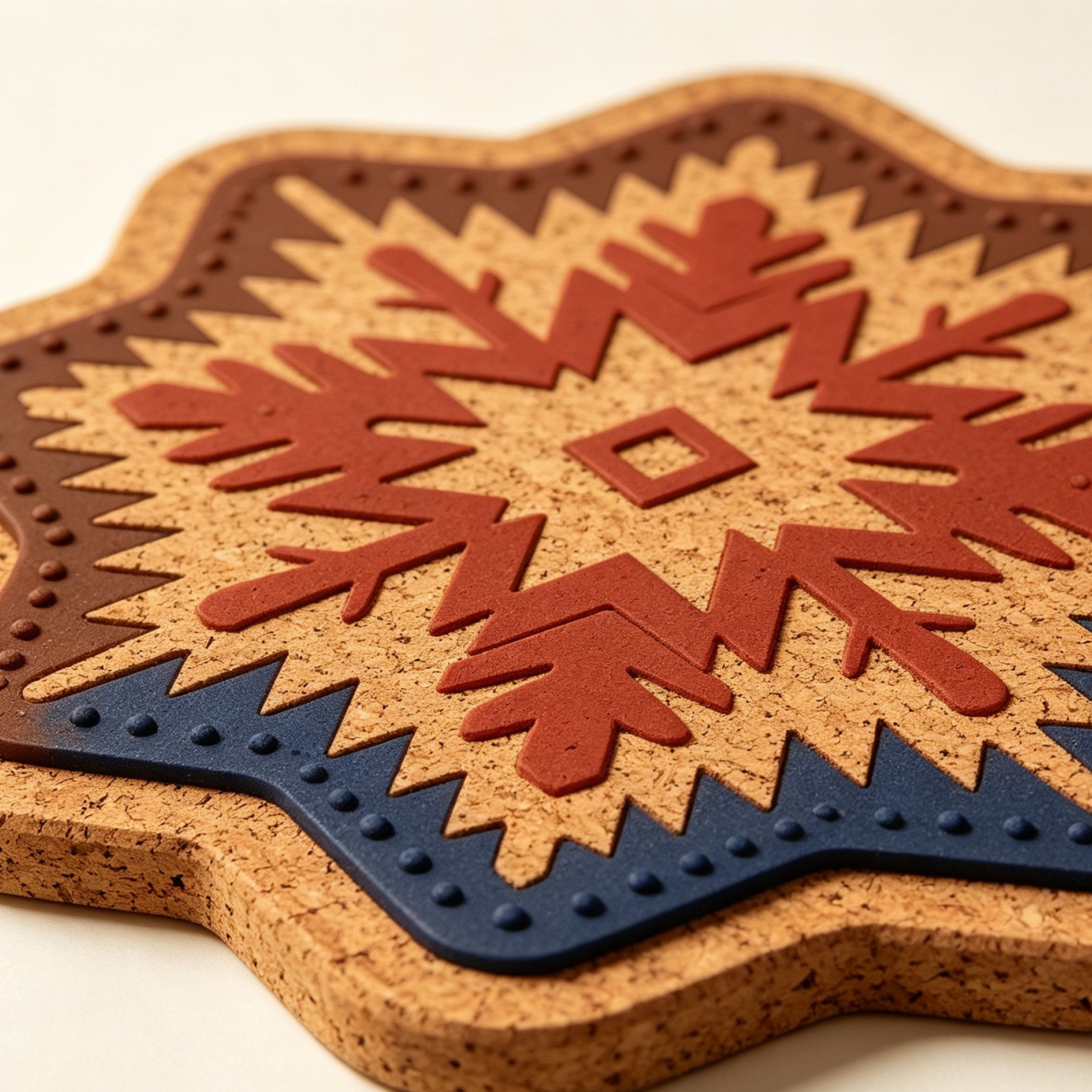 Ethnic Style Octagonal Cork Heat Insulation Pad